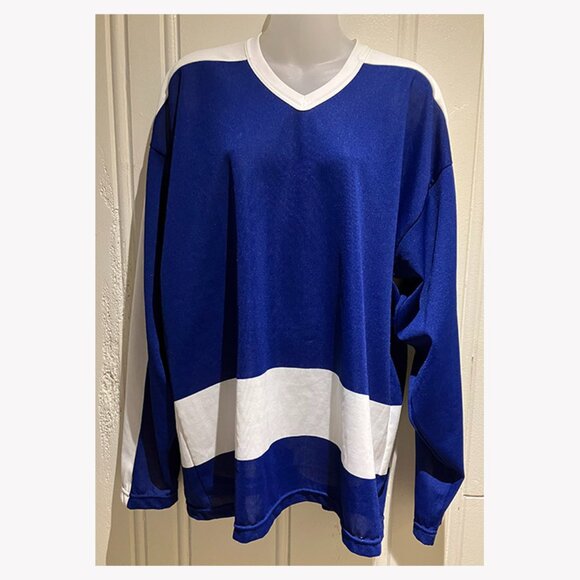 Mens Vintage Maska Superfil Sports Jersey - Blue and White - Size Large - Picture 1 of 6